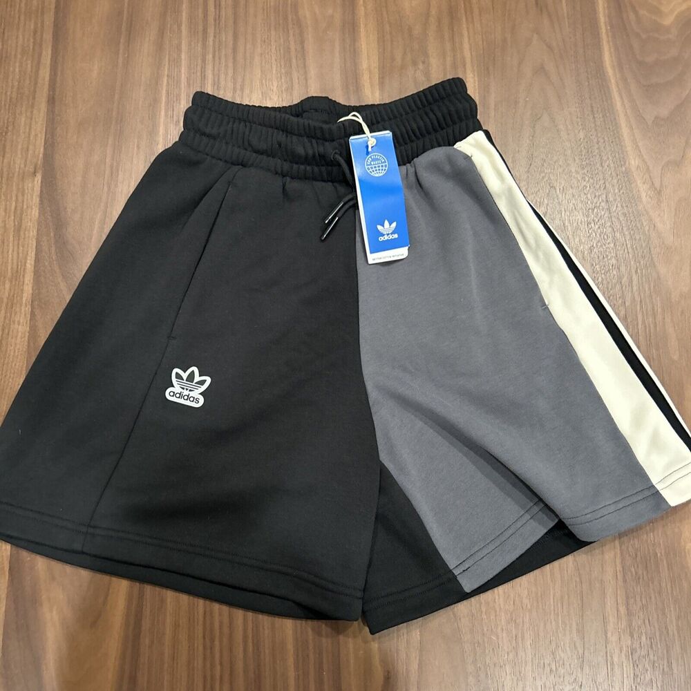 Adidas Womens Black/Grey Originals Colorblock Shorts Size XS New with Tags